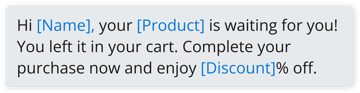 Personalisation example