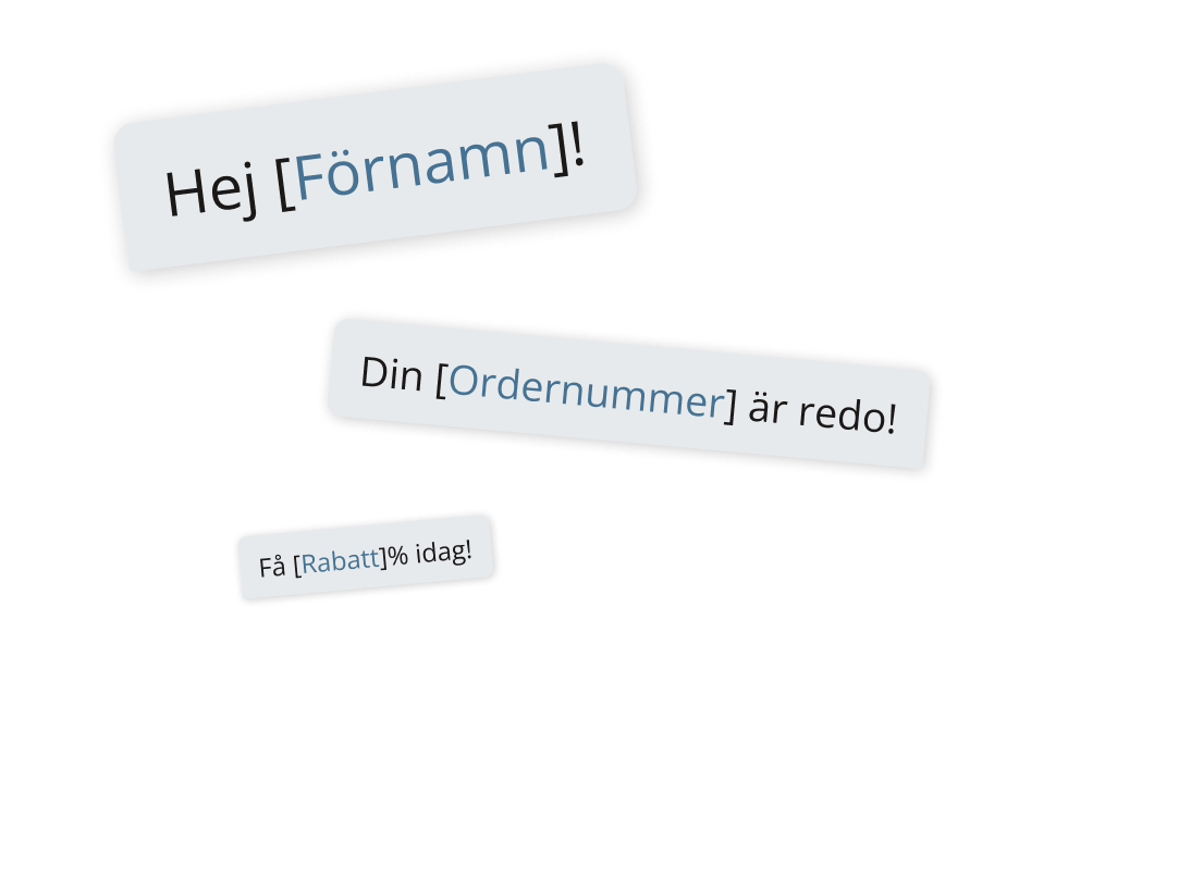 Personalisering variabler