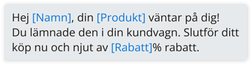 personaliserat SMS