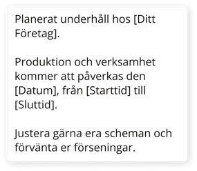 Drift notis SMS 3