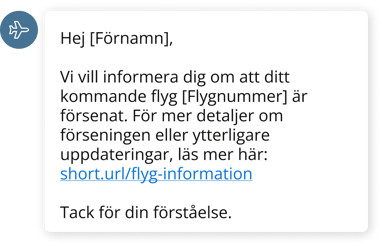 SMS påminnelse resa