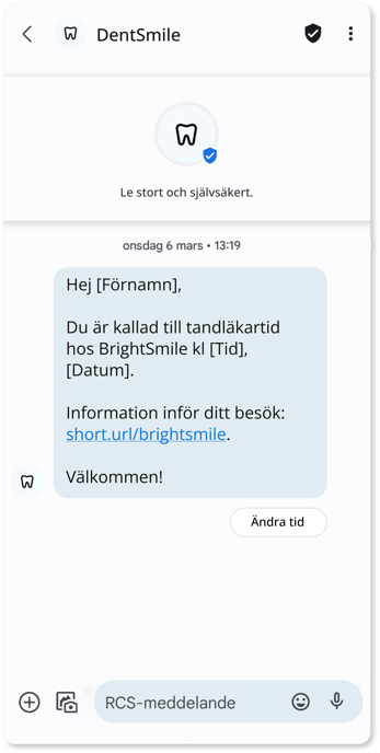 Notifikation RCS use case