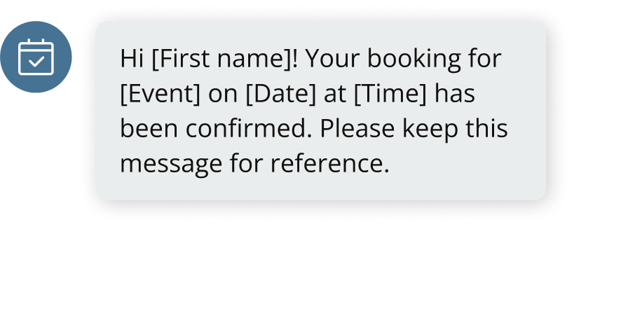 Booking notification