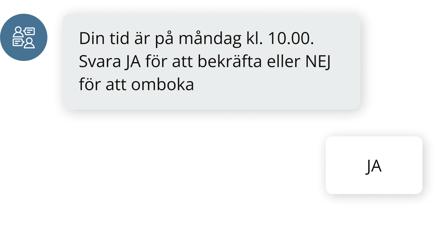 SMS-ombokning